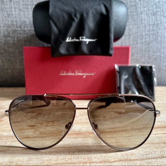 Salvatore Ferragamo Accessories - Salvatore Ferragamo Aviator Sunglasses 60mm